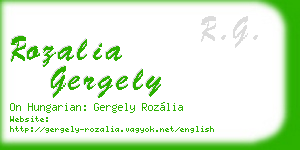 rozalia gergely business card